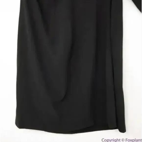 New! Eloquii‎ Black One Shoulder Dress with Buckle Detail, women's plus size 26 - Picture 15 of 16